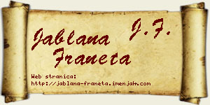 Jablana Franeta vizit kartica